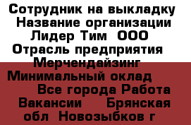 Сотрудник на выкладку › Название организации ­ Лидер Тим, ООО › Отрасль предприятия ­ Мерчендайзинг › Минимальный оклад ­ 18 000 - Все города Работа » Вакансии   . Брянская обл.,Новозыбков г.